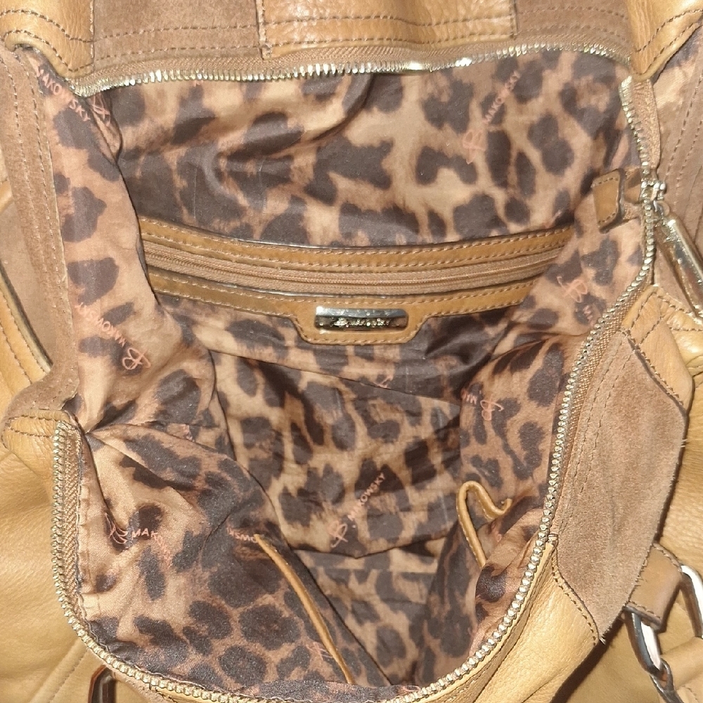 B. Makowski Brown Leather Tote Bag - Picture 9 of 11